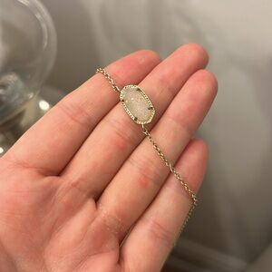 Kendra Scott White Iridescent Elisa Necklace